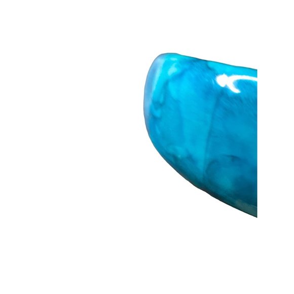 VTG Wide Turquoise Teal Color Plastic Bangle - Picture 6 of 6